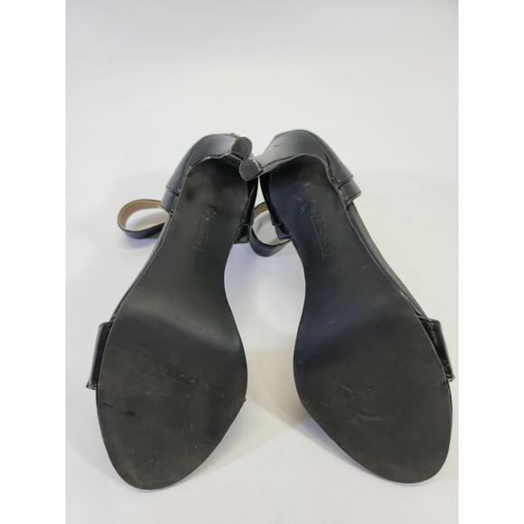 HHP Women's Size 9 9M Steve Madden P-Lizete Ankle Strap Plated Zip‎ Sandal Black - Picture 3 of 5